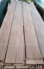1MM เฟอร์นิเจอร์ Sapele ไม้ Veneer Sapelli แผ่นตัดเรียบ AA เกรด