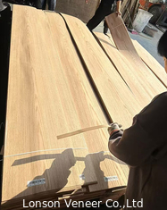 เมล็ดภูเขาอเมริกัน Red Oak Veneer Panel AA Grade ความหนา 0.5mm