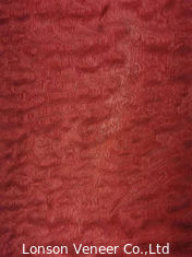 Sapelle Pommele วีเนียร์ไม้วีเนียร์ย้อมสีแดงกว้าง 10 ซม. สำหรับการออกแบบตกแต่งภายใน