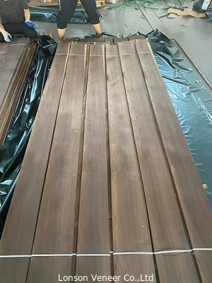 0.45mm Fumed Oak Veneer Grade B สำหรับไม้อัดแฟนซีกว้าง 10cm+