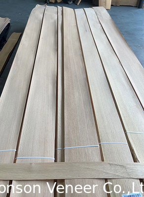 ความยาว 250 ซม. สีแดง Oak Wood Veneer 12 ซม. ความกว้าง AA Grade ความหนา 0.5 มม.