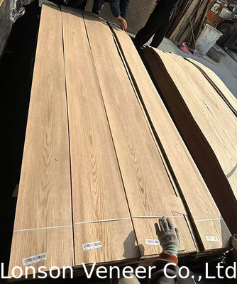 เมล็ดภูเขาอเมริกัน Red Oak Veneer Panel AA Grade ความหนา 0.5mm